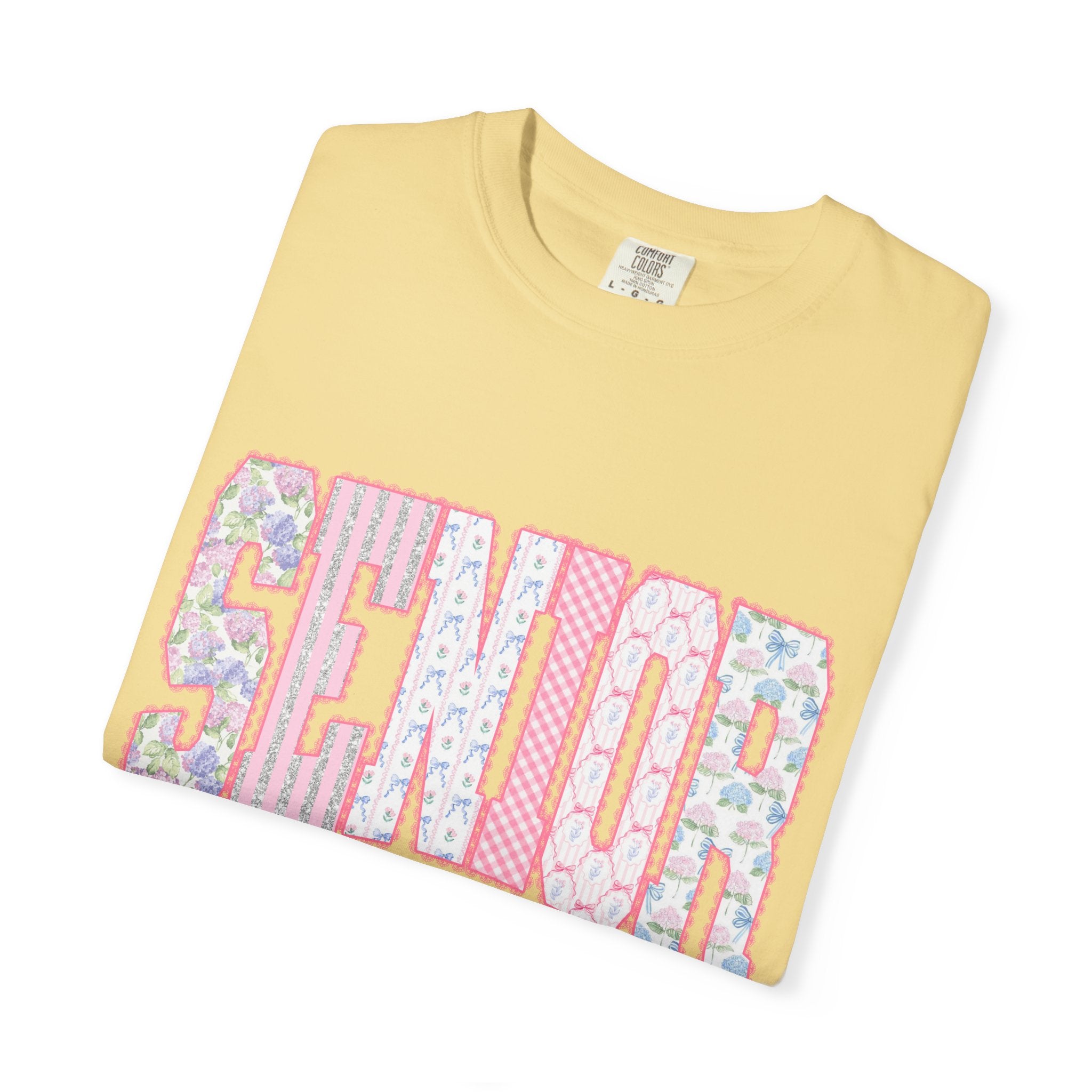 Senior 2027 Floral Patchwork T-Shirt