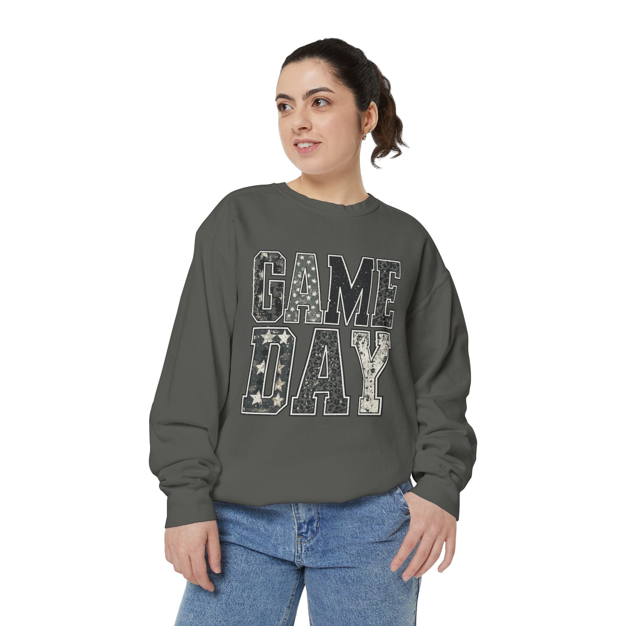 Game Day Sweatshirt – Vintage Distressed Sports Crewneck