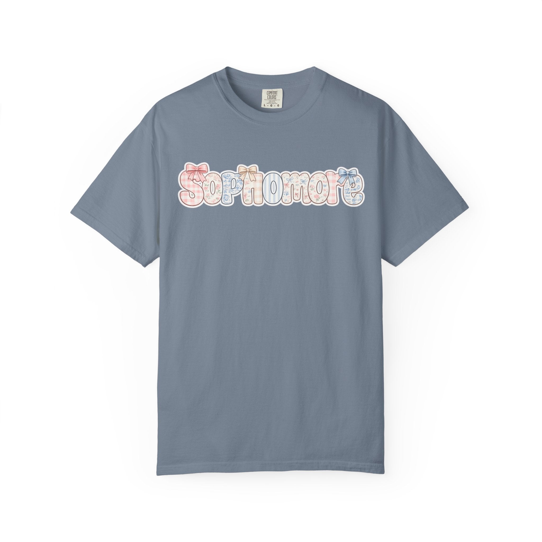 Sophomore Floral Graphic T-Shirt — Back-to-School College Crew Tee