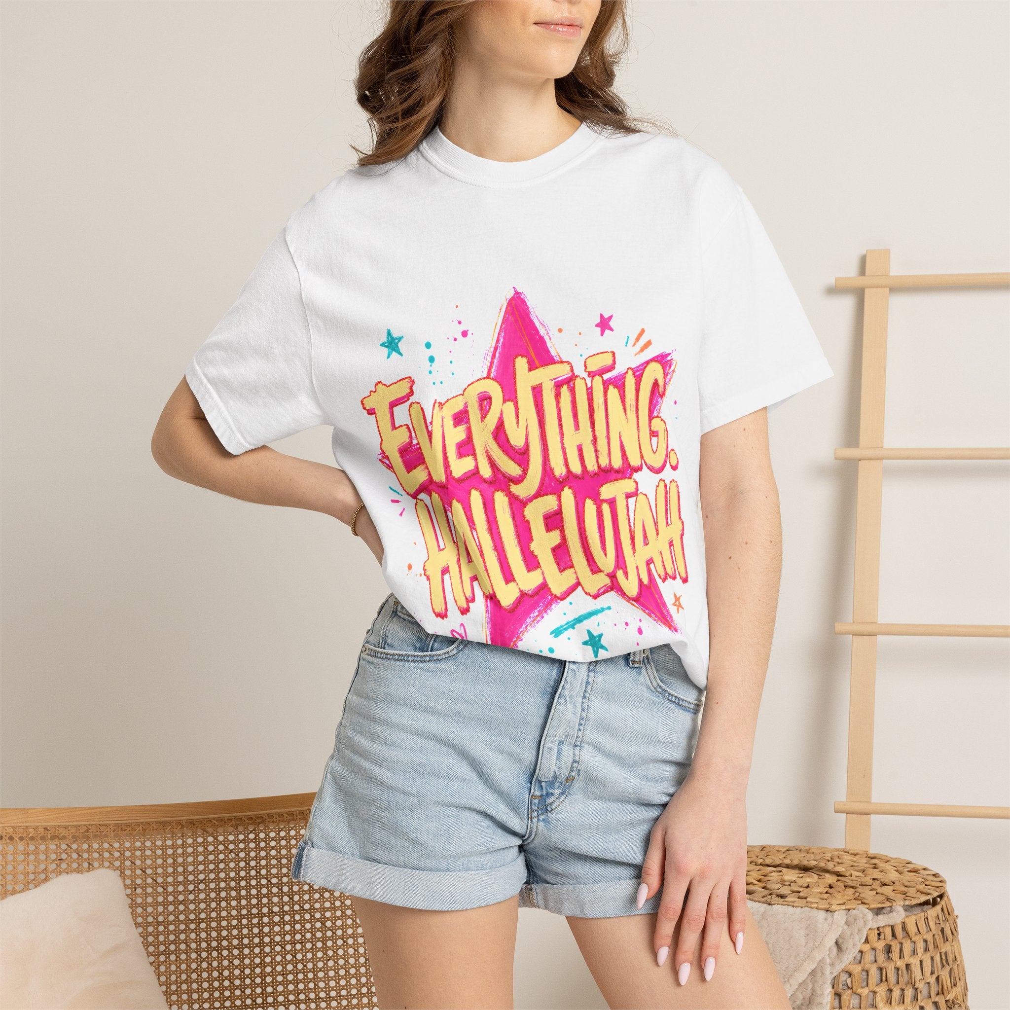 Everything Hallelujah T-Shirt — Retro Star Graphic Christian Tee
