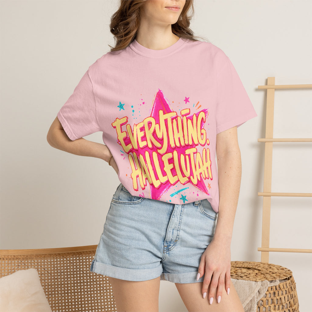 Everything Hallelujah T-Shirt — Retro Star Graphic Christian Tee