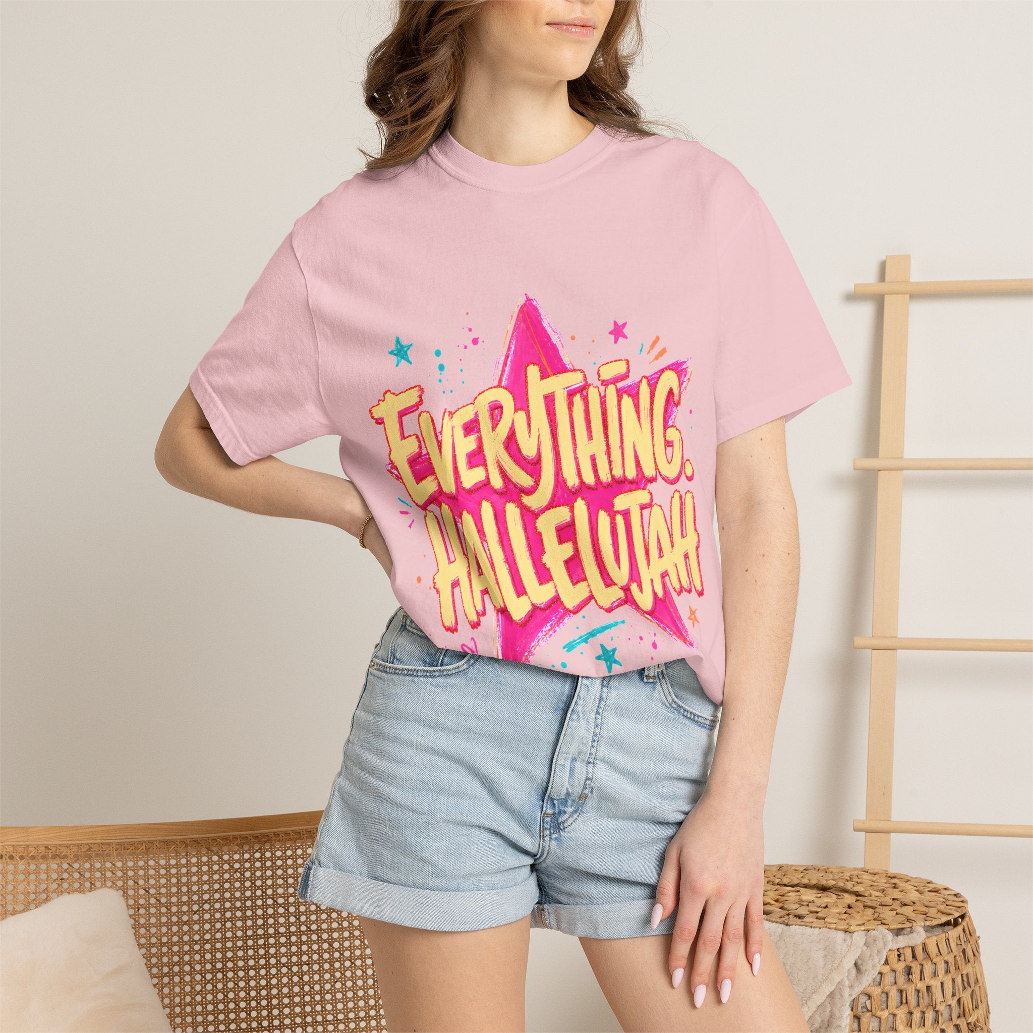 Everything Hallelujah T-Shirt — Retro Star Graphic Christian Tee