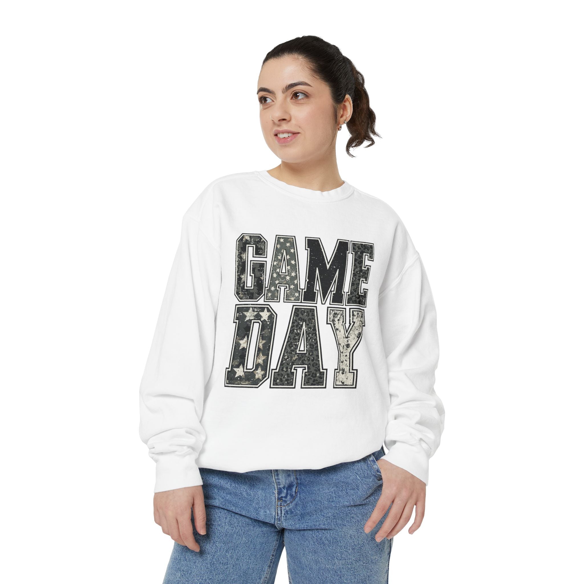 Game Day Sweatshirt – Vintage Distressed Sports Crewneck