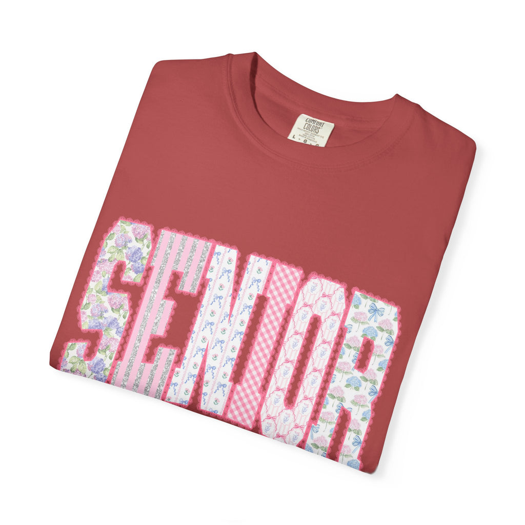 Senior 2027 Floral Patchwork T-Shirt