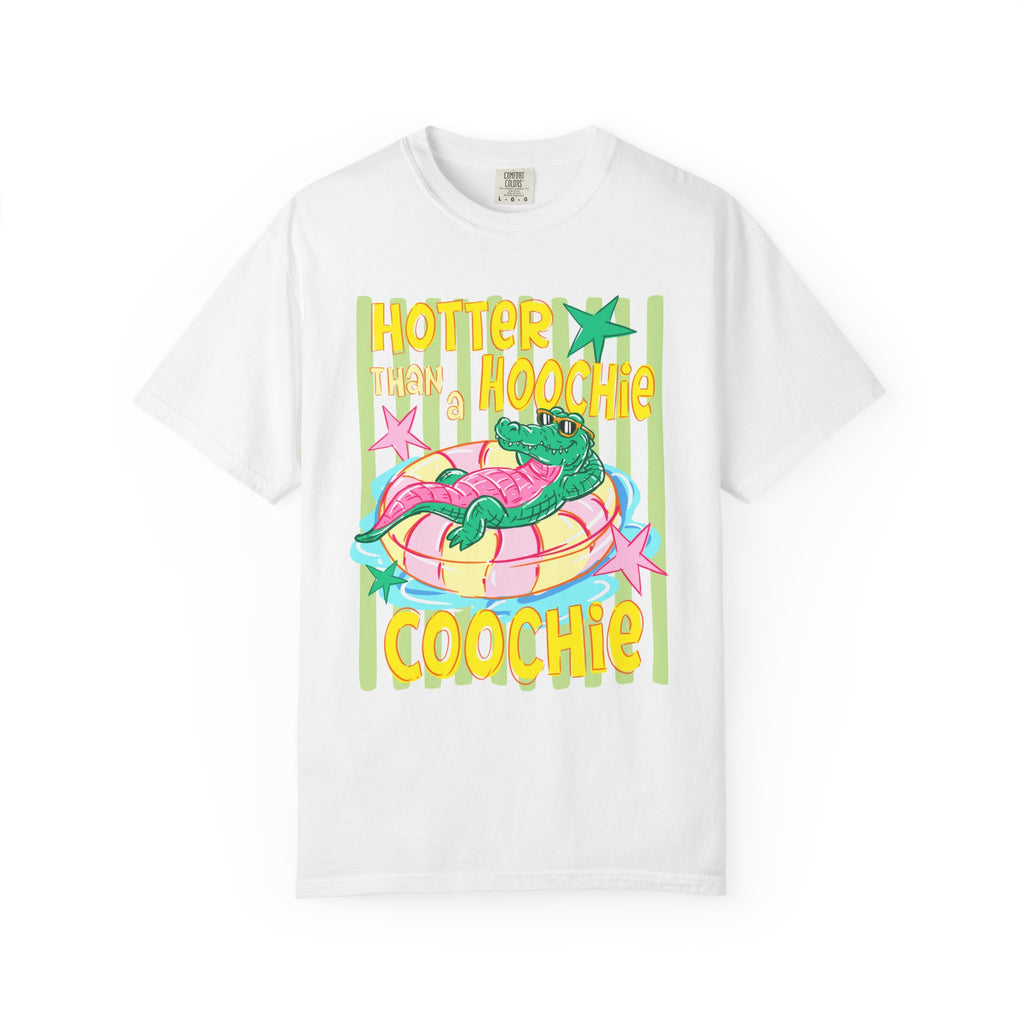 "Hotter Than A Hoochie Coochie" Retro Alligator Graphic Tee