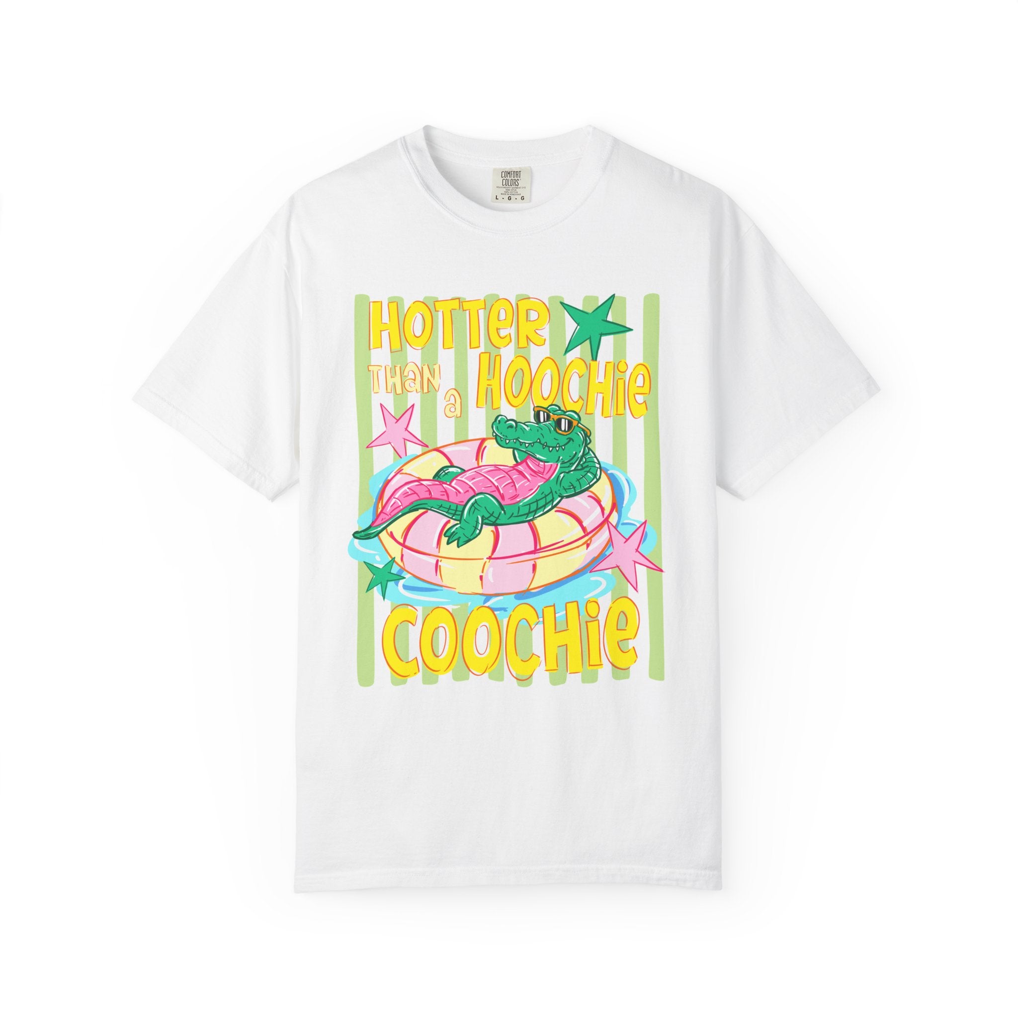"Hotter Than A Hoochie Coochie" Retro Alligator Graphic Tee