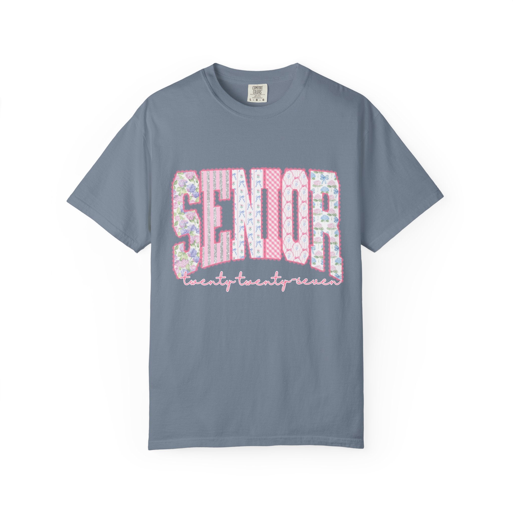 Senior 2027 Floral Patchwork T-Shirt
