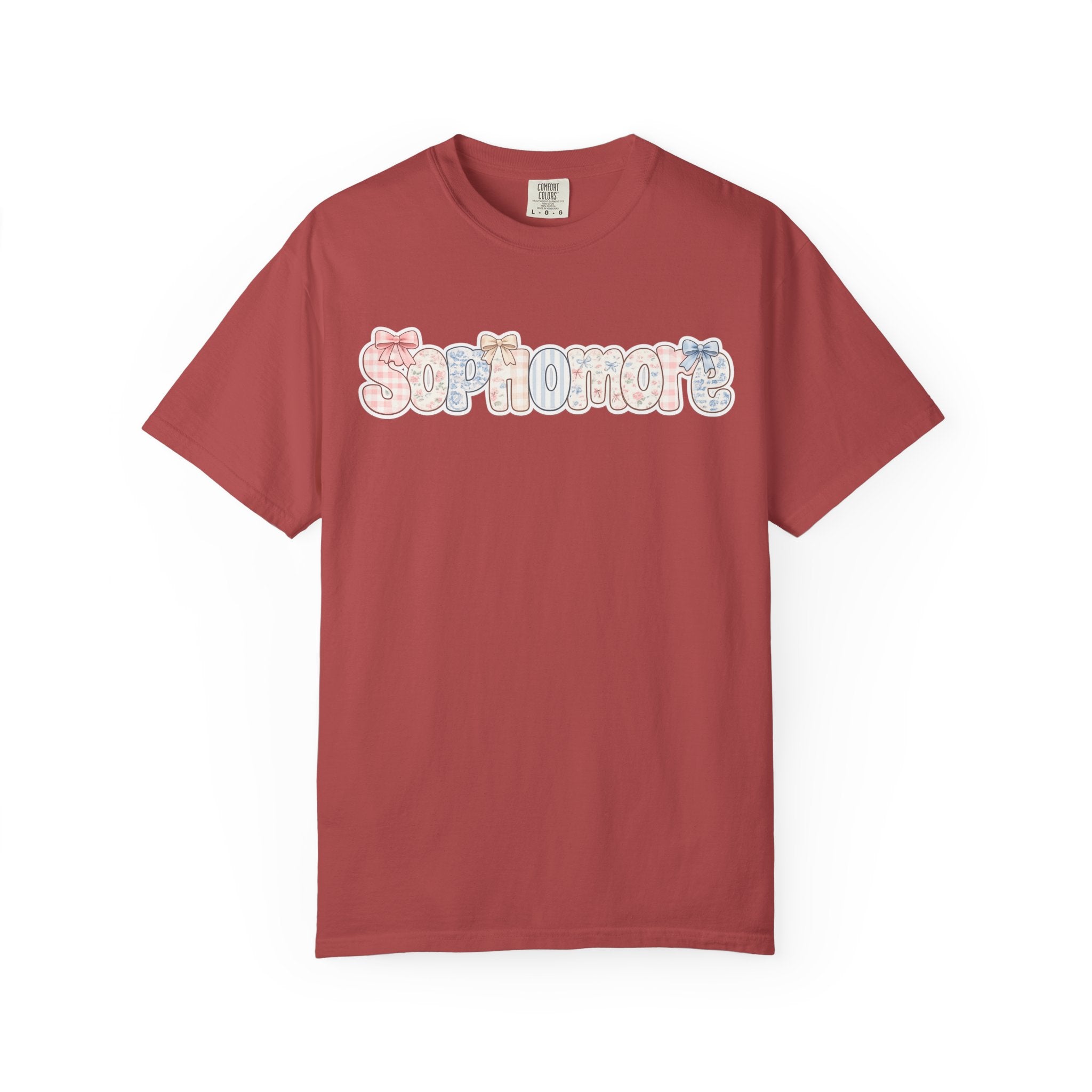 Sophomore Floral Graphic T-Shirt — Back-to-School College Crew Tee