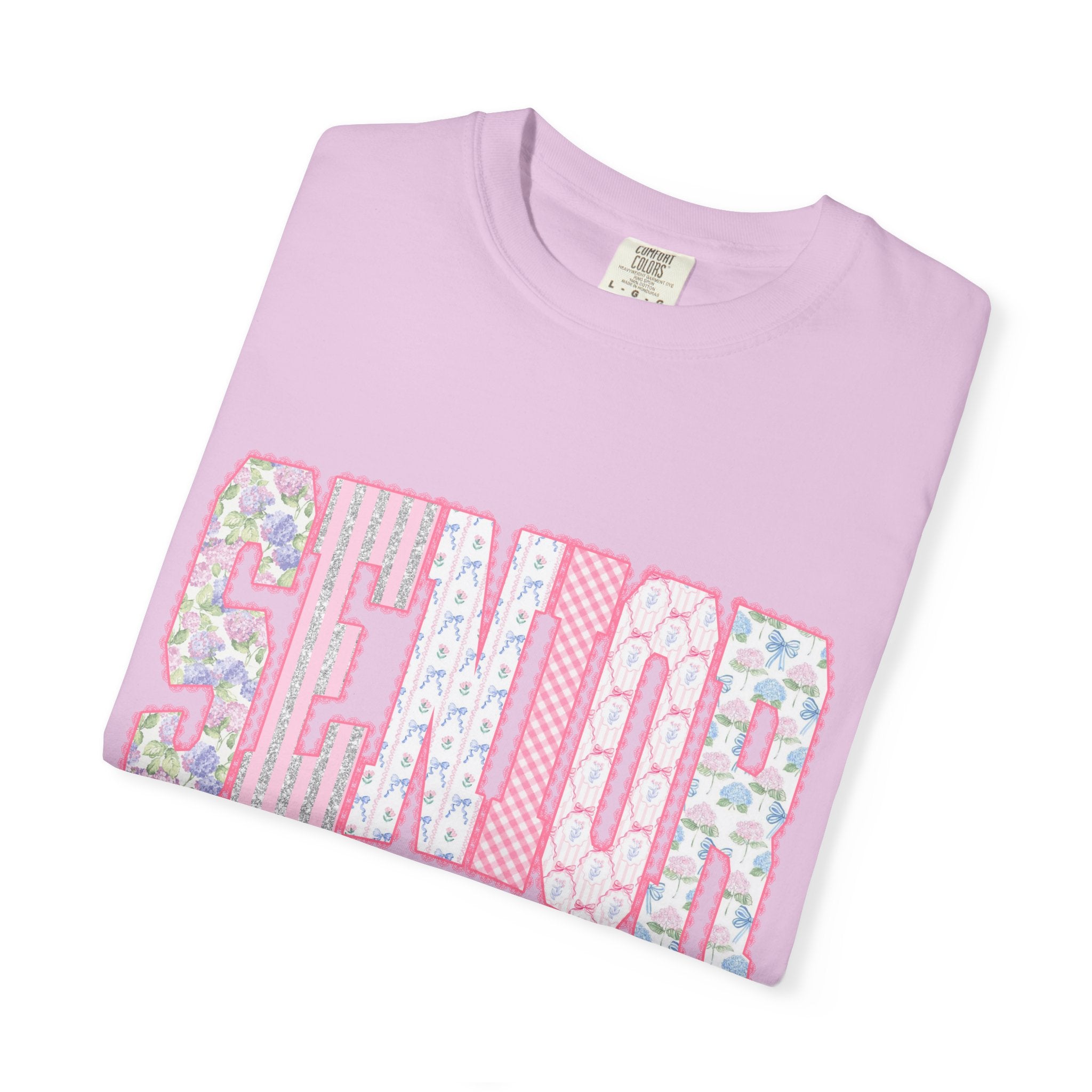 Senior 2027 Floral Patchwork T-Shirt