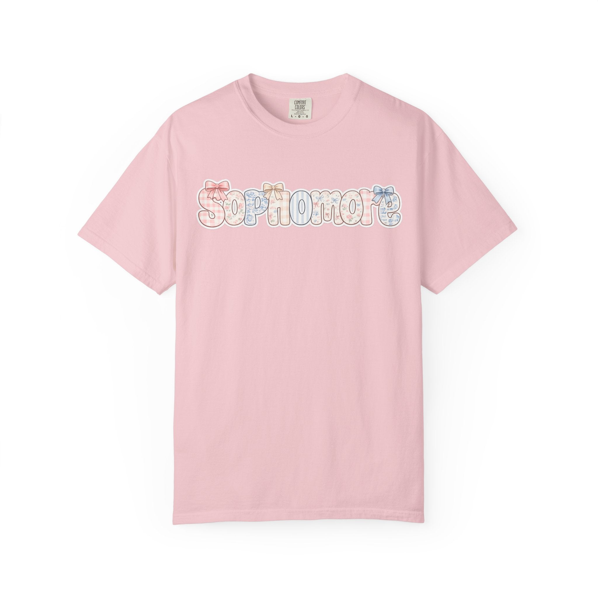 Sophomore Floral Graphic T-Shirt — Back-to-School College Crew Tee