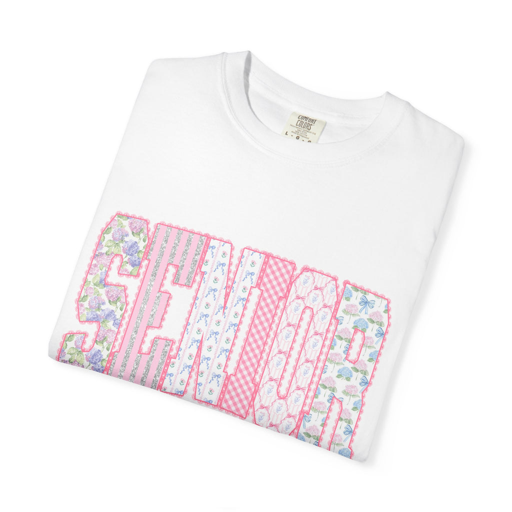 Senior 2027 Floral Patchwork T-Shirt