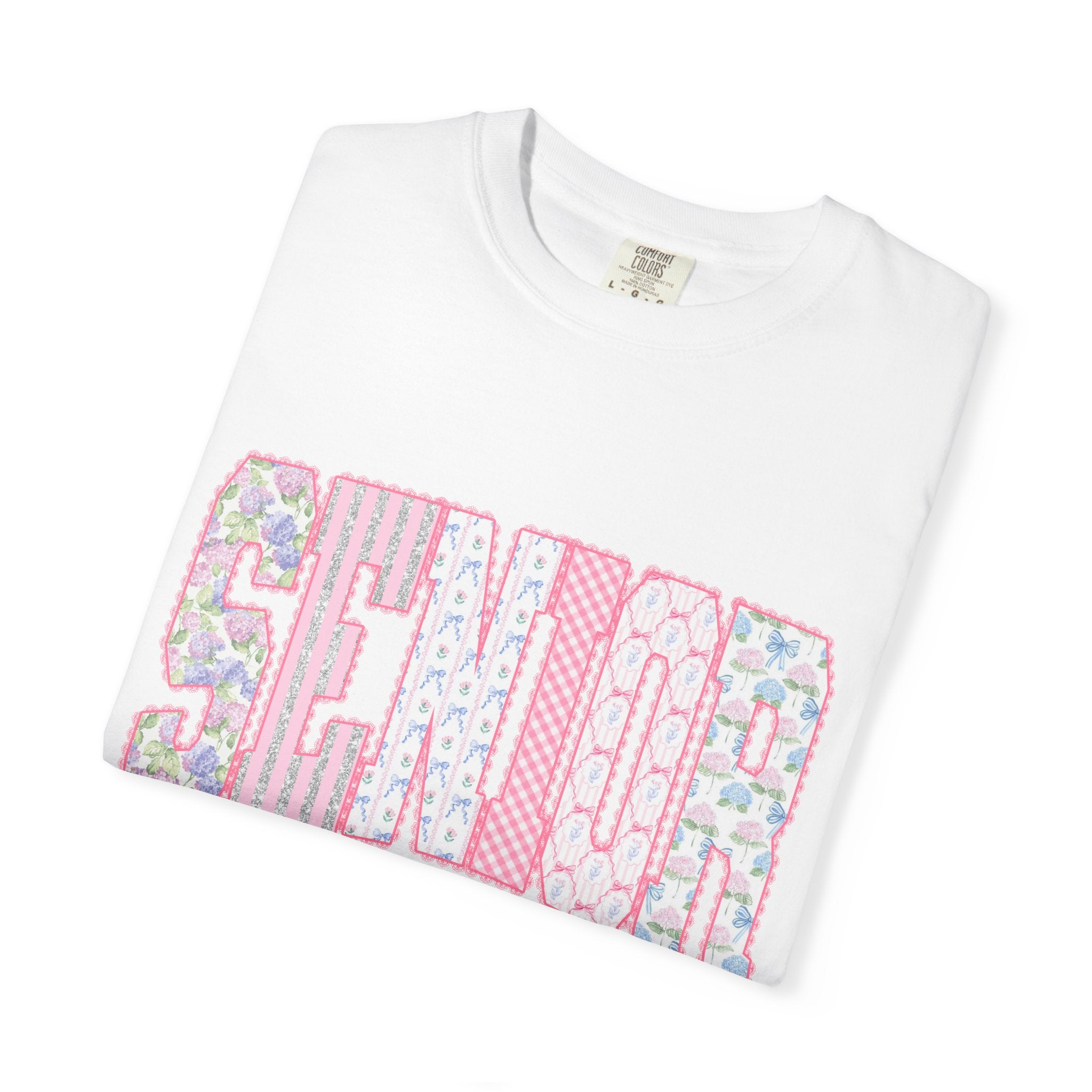Senior 2027 Floral Patchwork T-Shirt