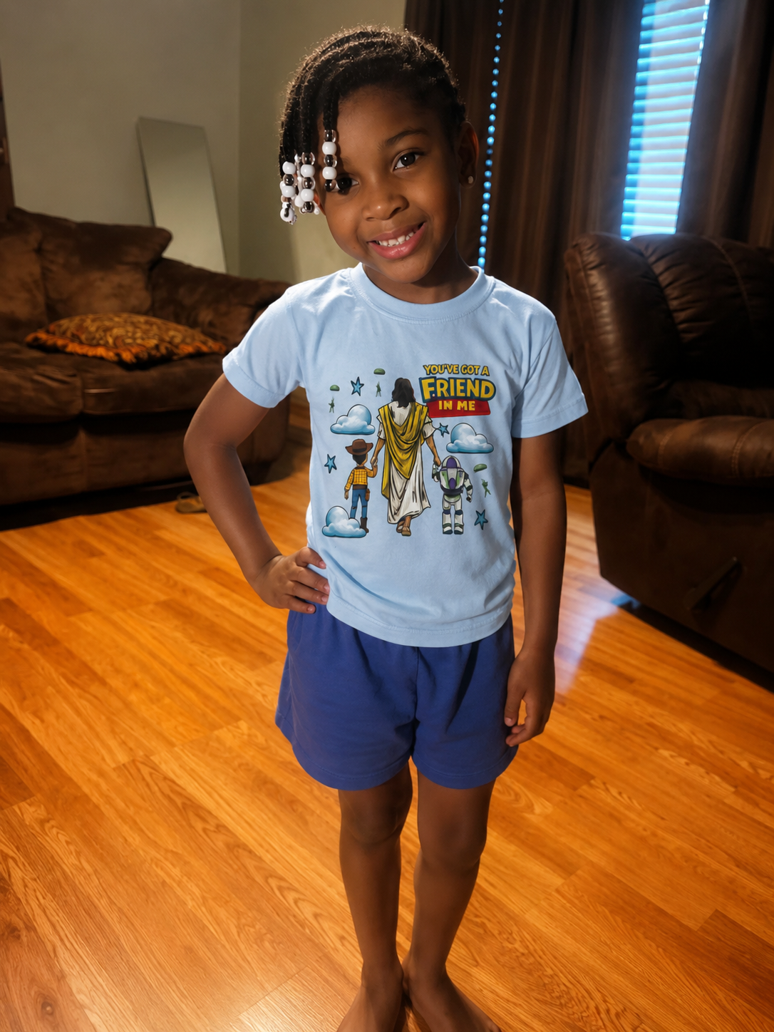 Kids Tee — "Forever My Friend" Cute Cloud Adventure Graphic