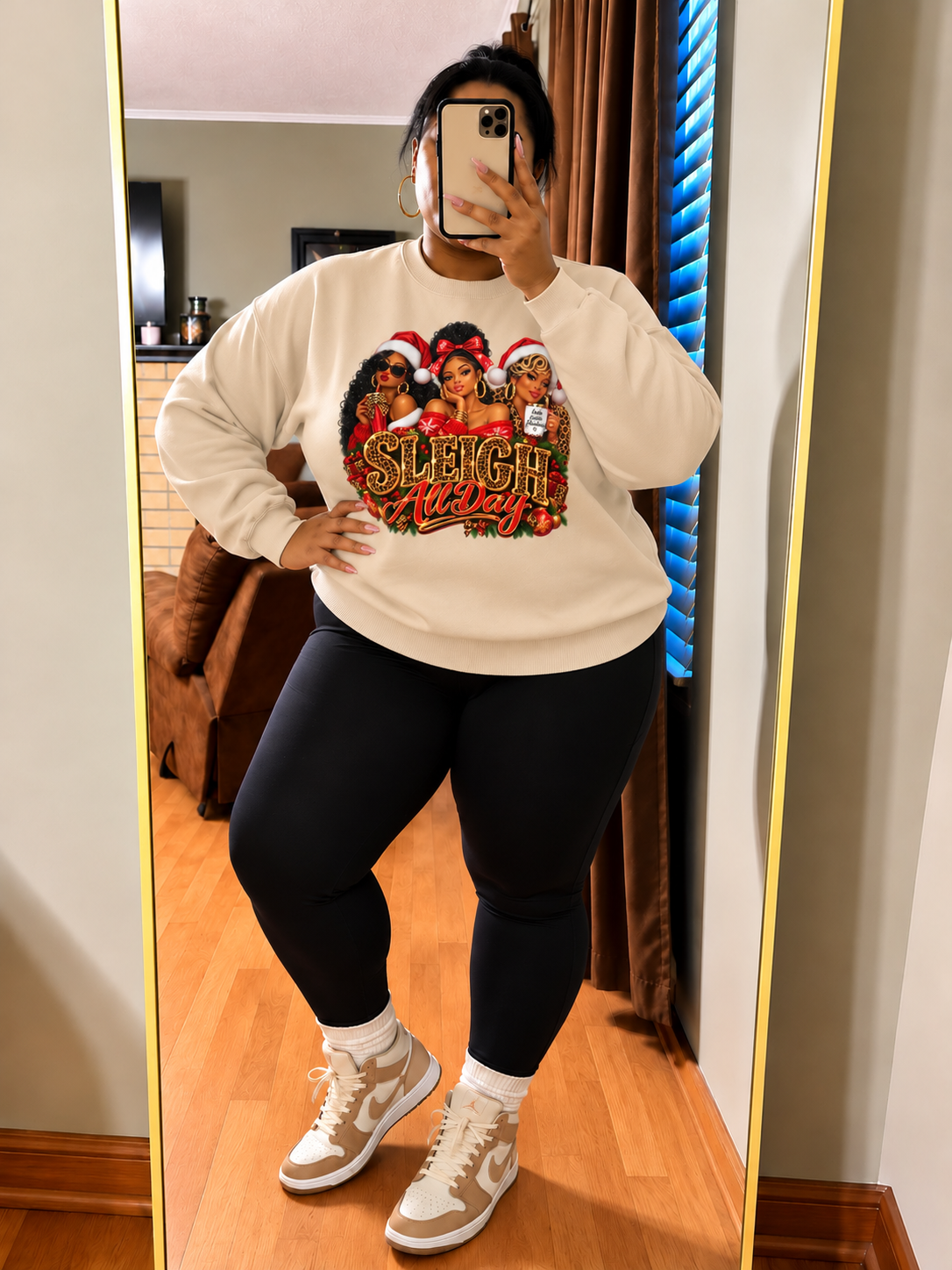 Sleigh All Day Sweatshirt — Holiday Graphic Crewneck