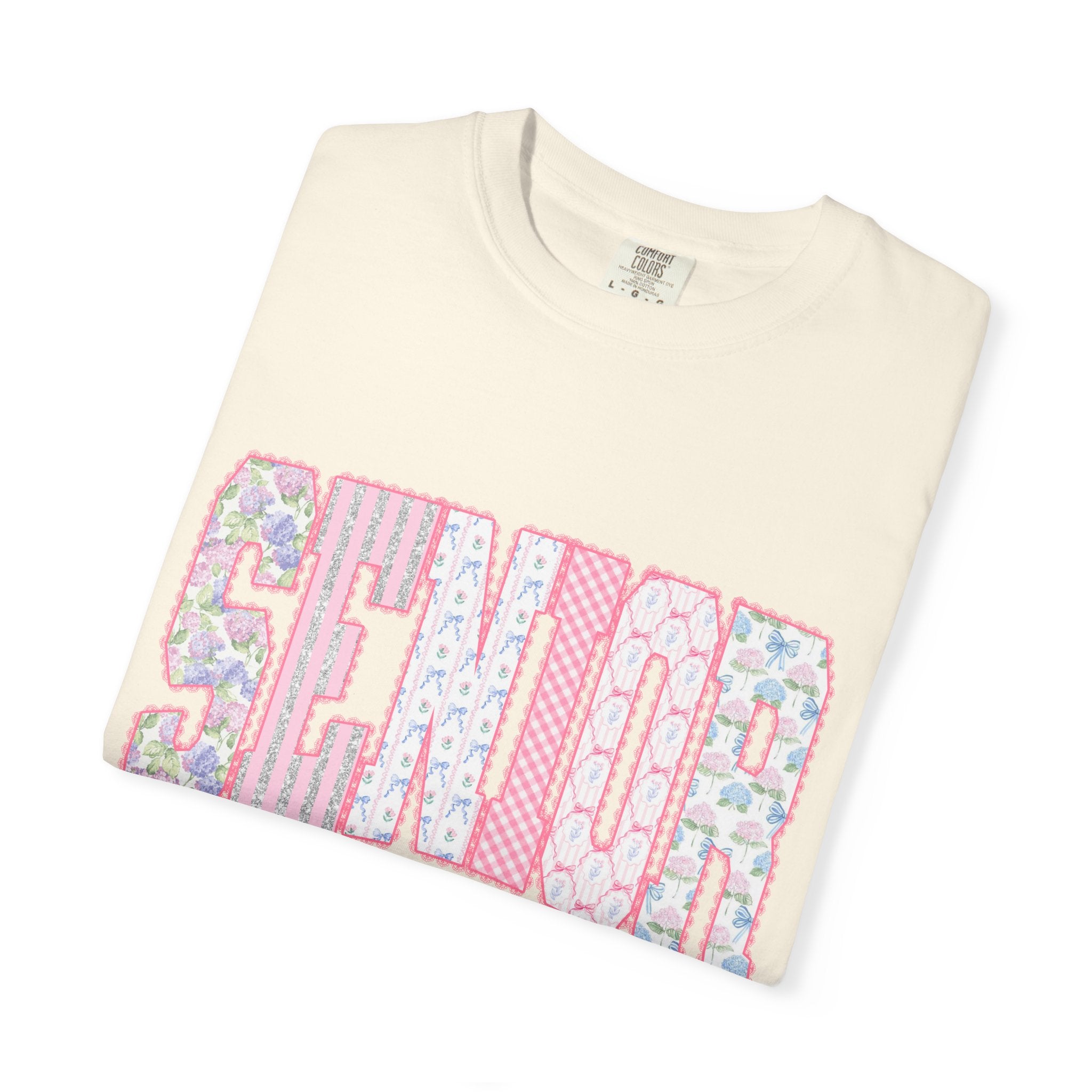 Senior 2027 Floral Patchwork T-Shirt