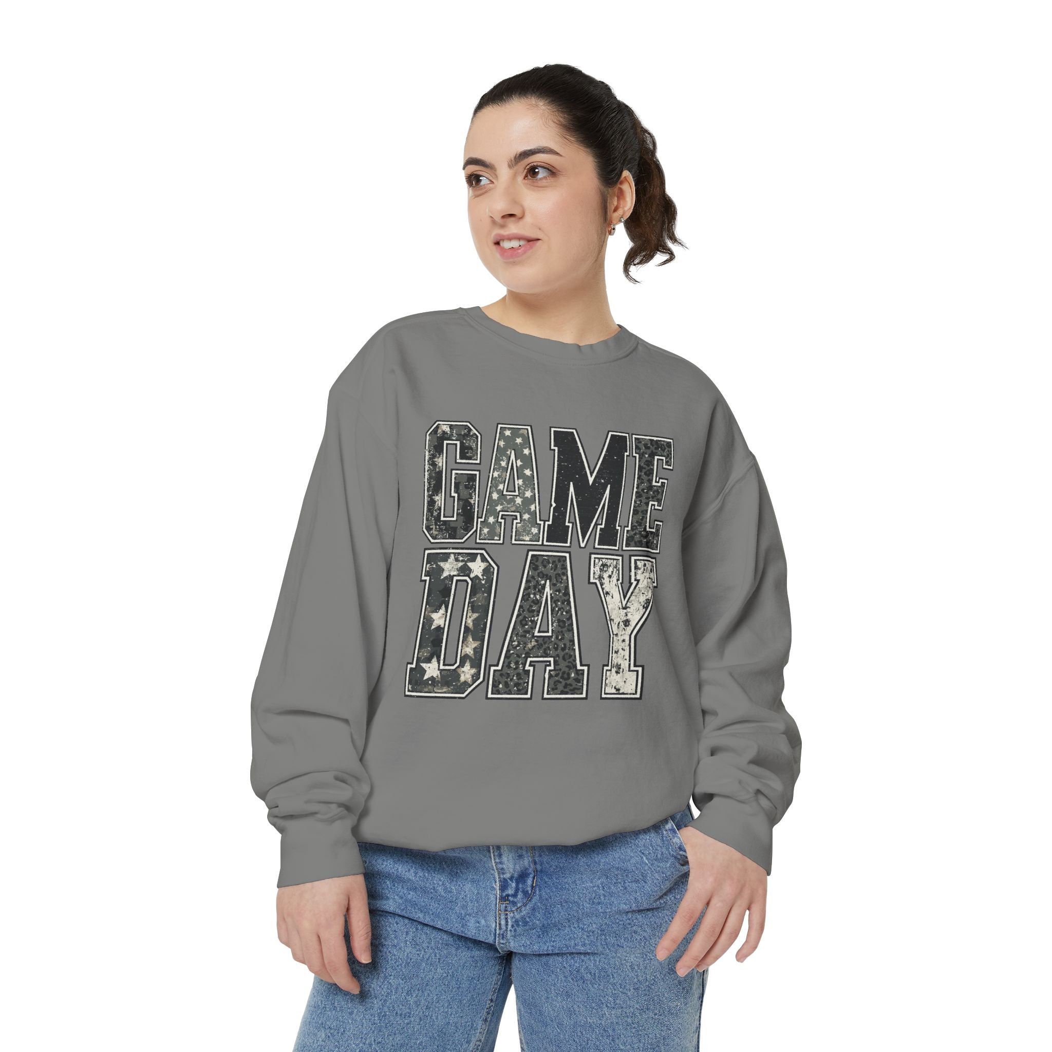 Game Day Sweatshirt – Vintage Distressed Sports Crewneck