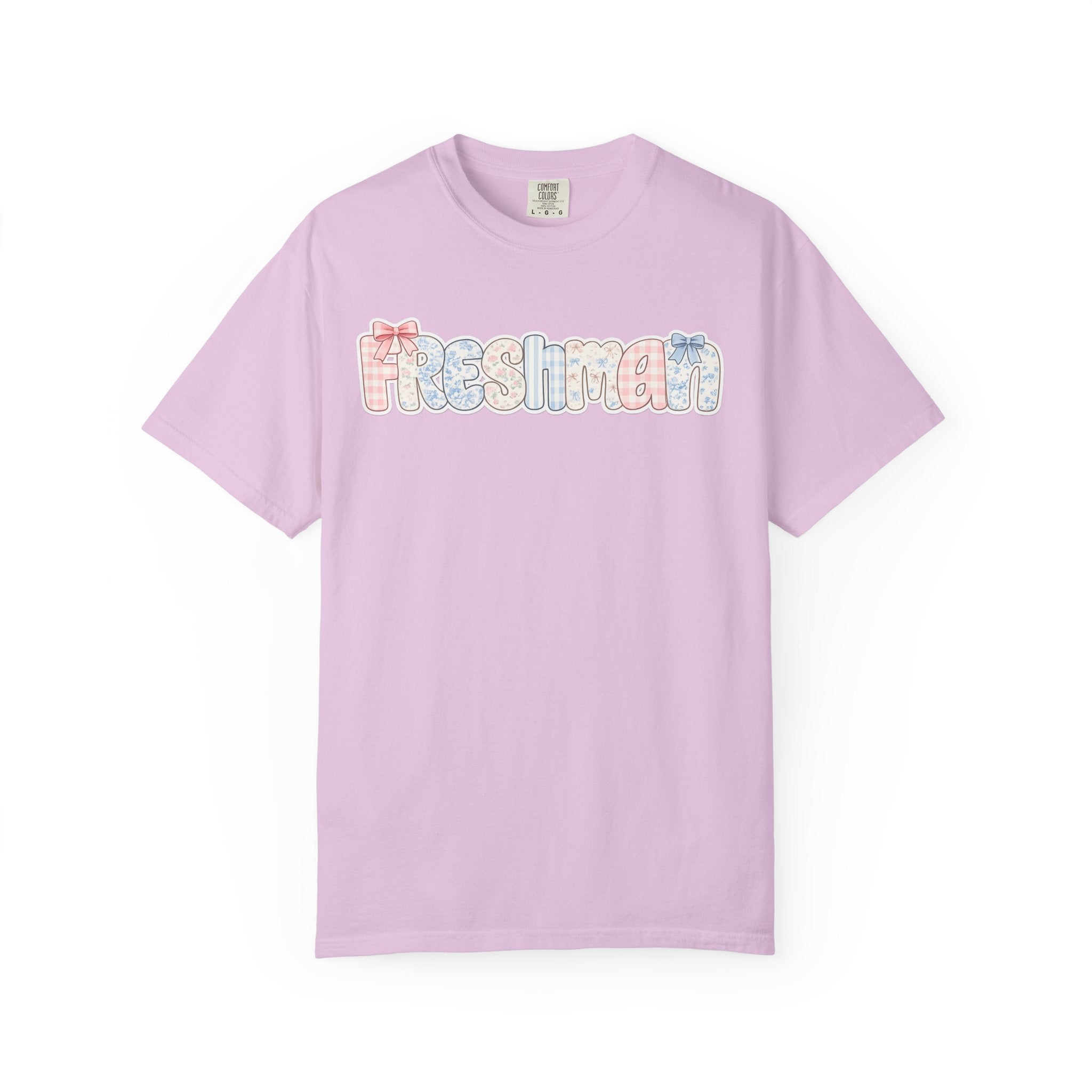 Freshman Floral Graphic T-Shirt — Back-to-School College Crew Tee