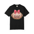 Leopard Print Pink Bow Football T-Shirt