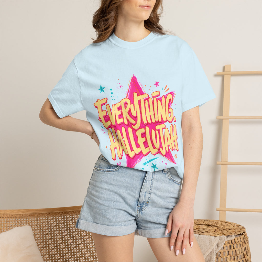Everything Hallelujah T-Shirt — Retro Star Graphic Christian Tee