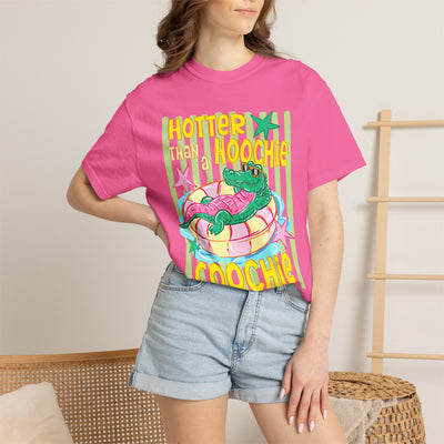 "Hotter Than A Hoochie Coochie" Retro Alligator Graphic Tee