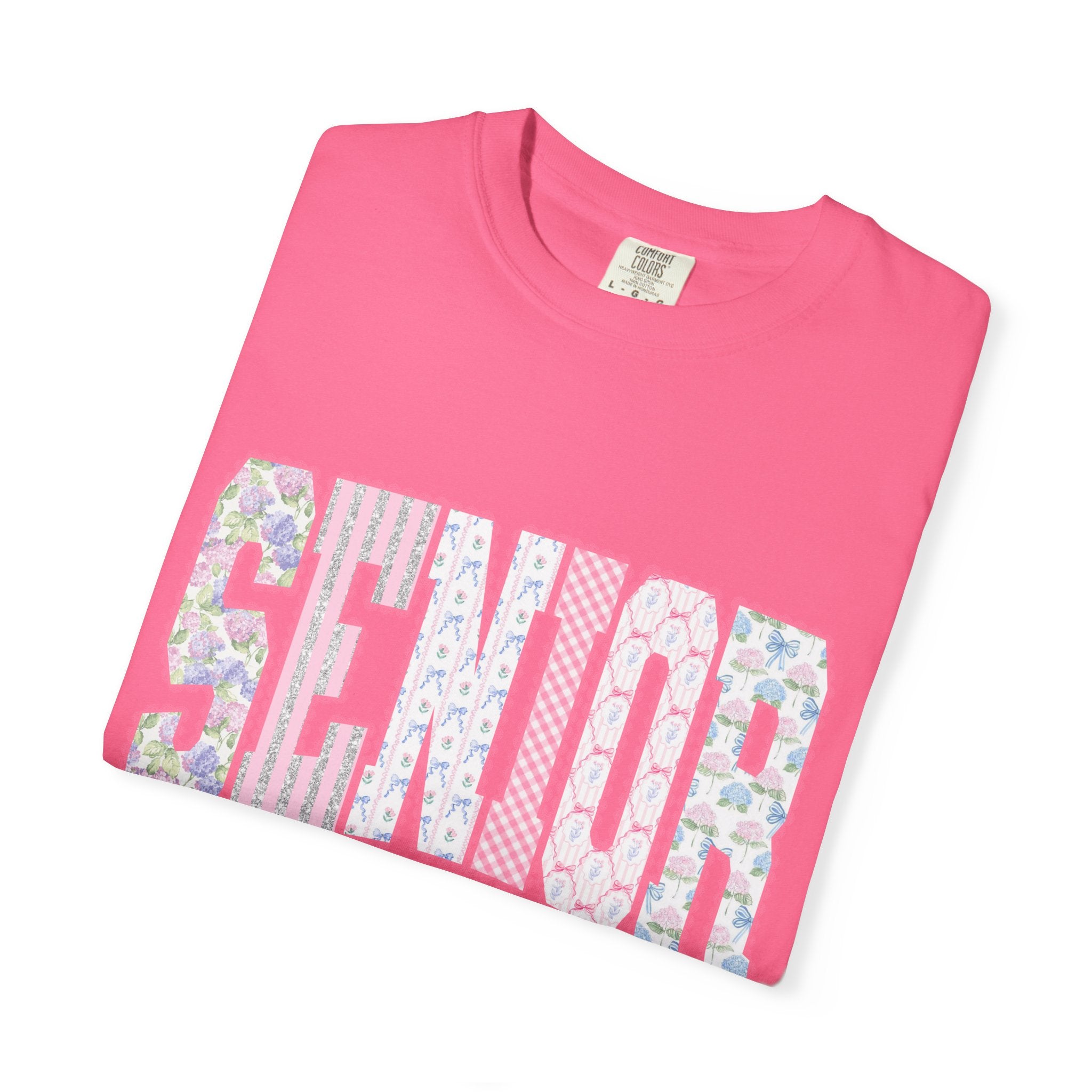 Senior 2027 Floral Patchwork T-Shirt