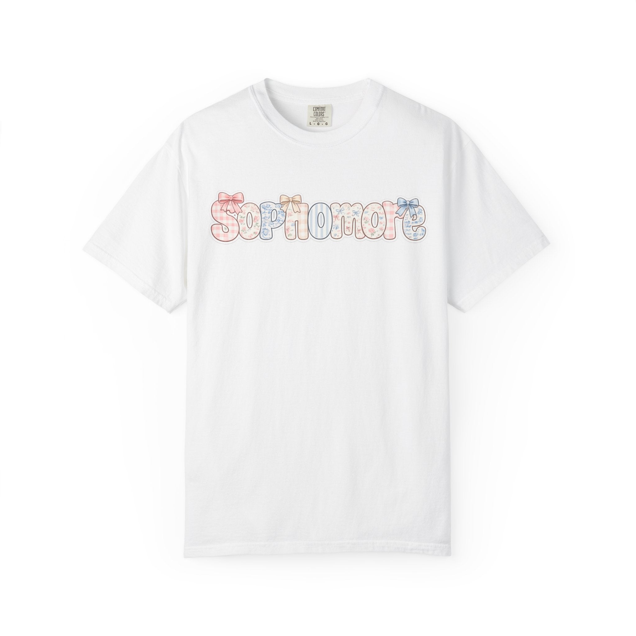 Sophomore Floral Graphic T-Shirt — Back-to-School College Crew Tee