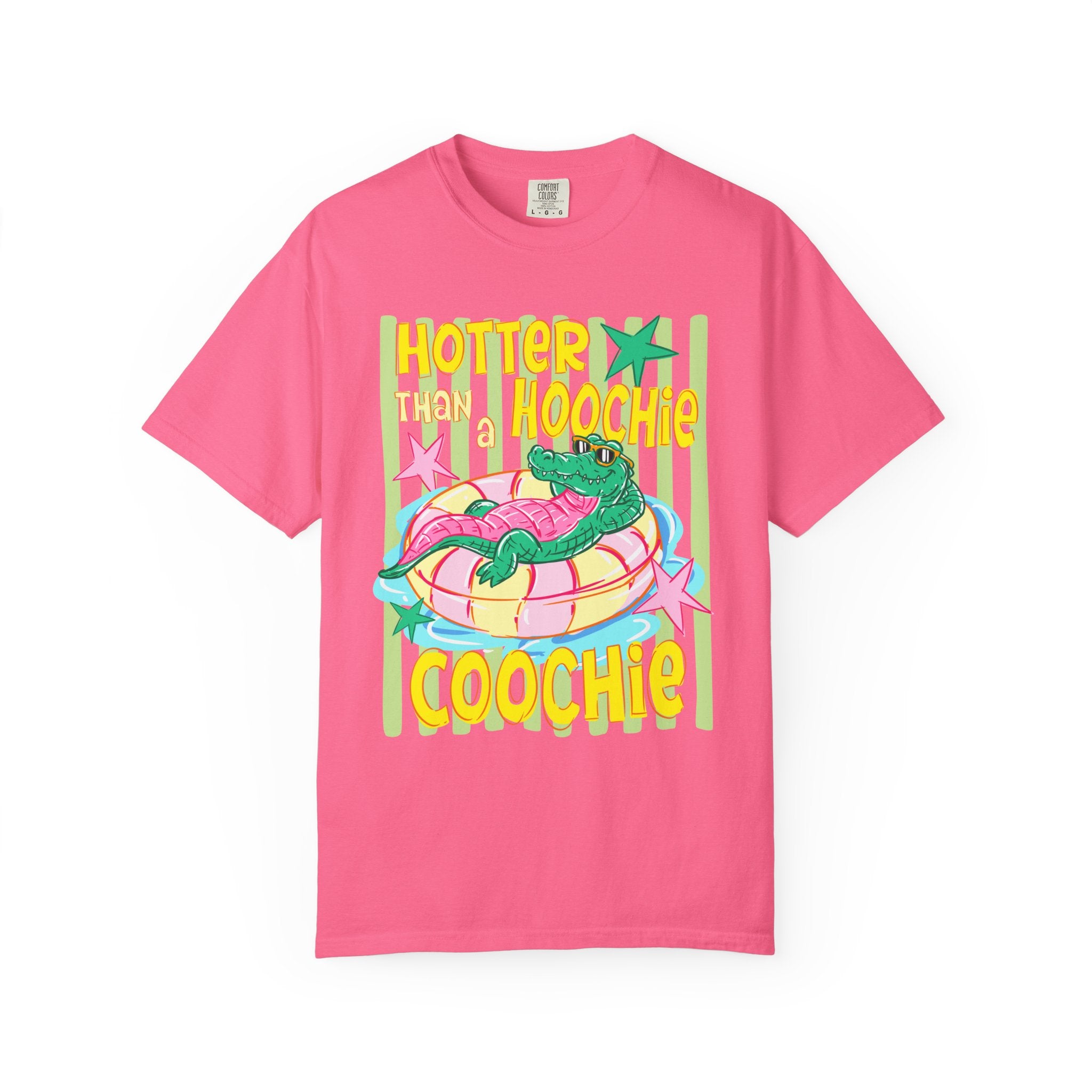 "Hotter Than A Hoochie Coochie" Retro Alligator Graphic Tee