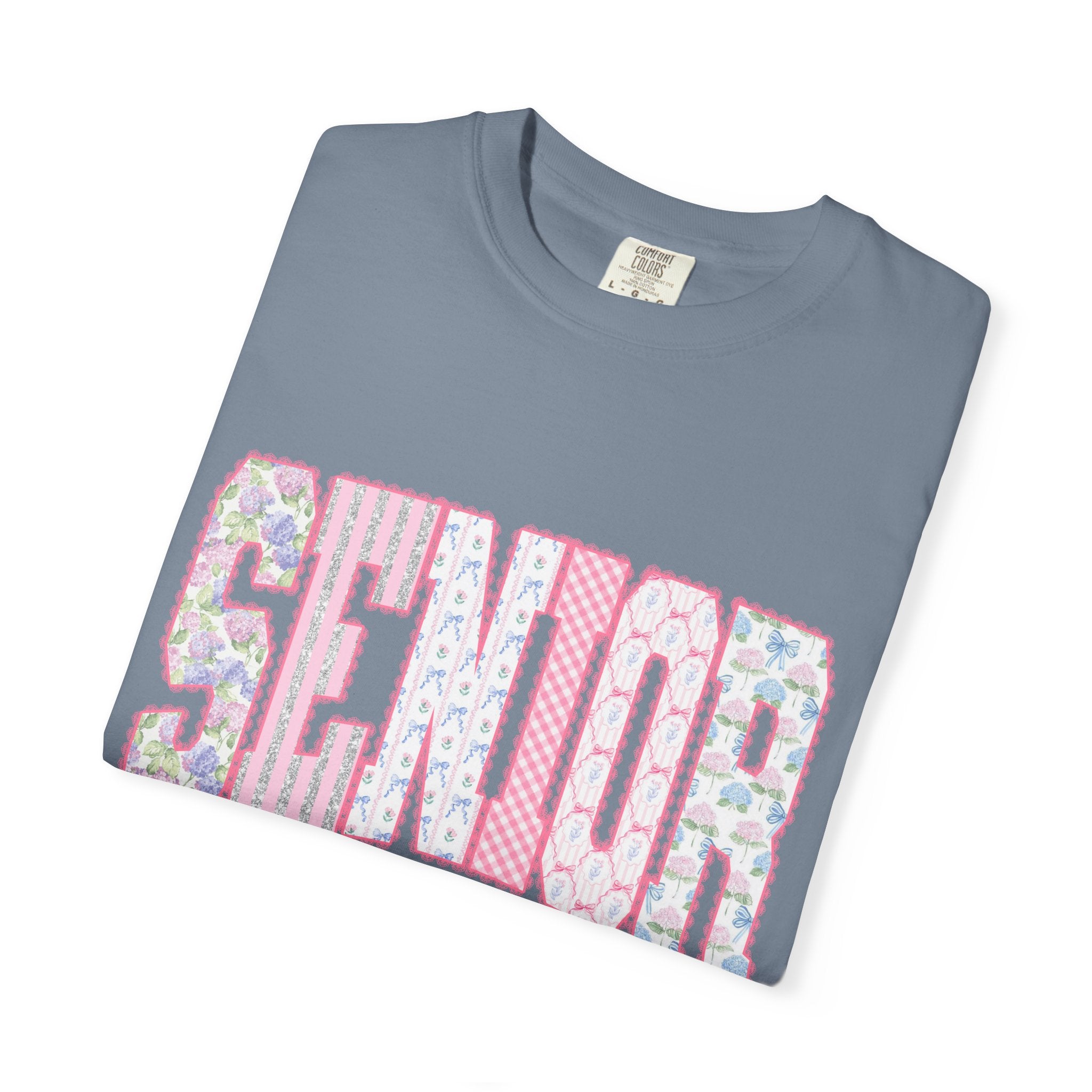 Senior 2027 Floral Patchwork T-Shirt