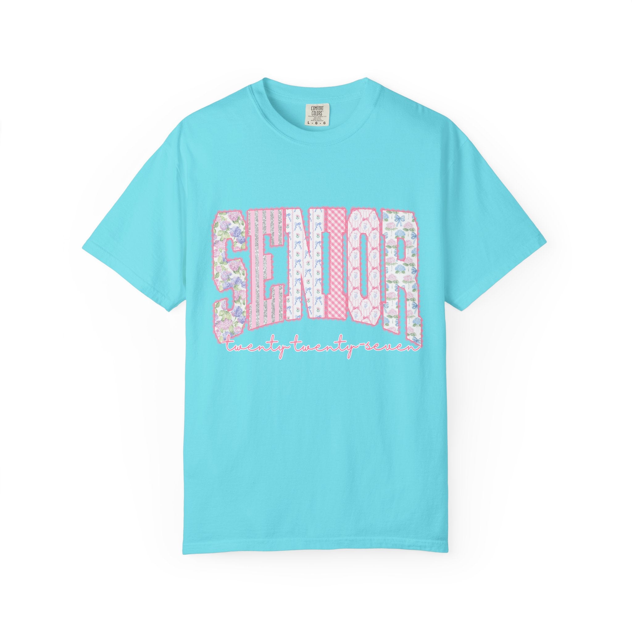 Senior 2027 Floral Patchwork T-Shirt